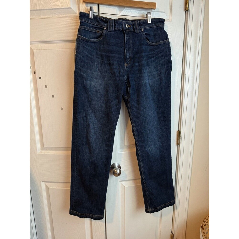 Duluth Trading Ballroom Double Flex Jeans 34x32 Relaxed Fit Men’s Dark Denim